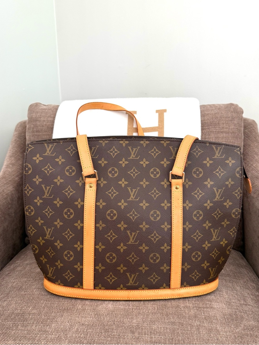 Authentic Louis Vuitton Babylone tote bag M51102 brown monogram LV canvas - Picture 5 of 16